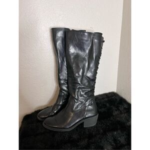 Bass black tall riding moto boots equestrian Tonya 8